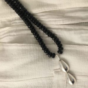 מחרוזת אוניקס ותליון טיפות מכסף 925