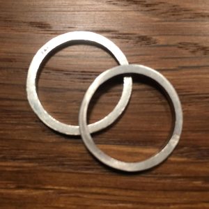 טבעת נישואין חלקה ודקה מכסף