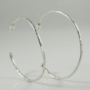 עגילי חישוק כסף גדולים ג’יפסי