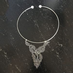 שרשרת כבל ותליון קוביות כסף 925