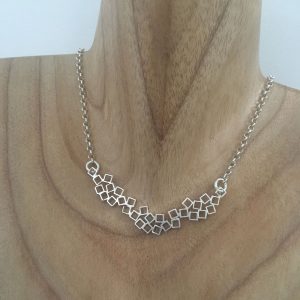 שרשרת ותליון קוביות כסף 925